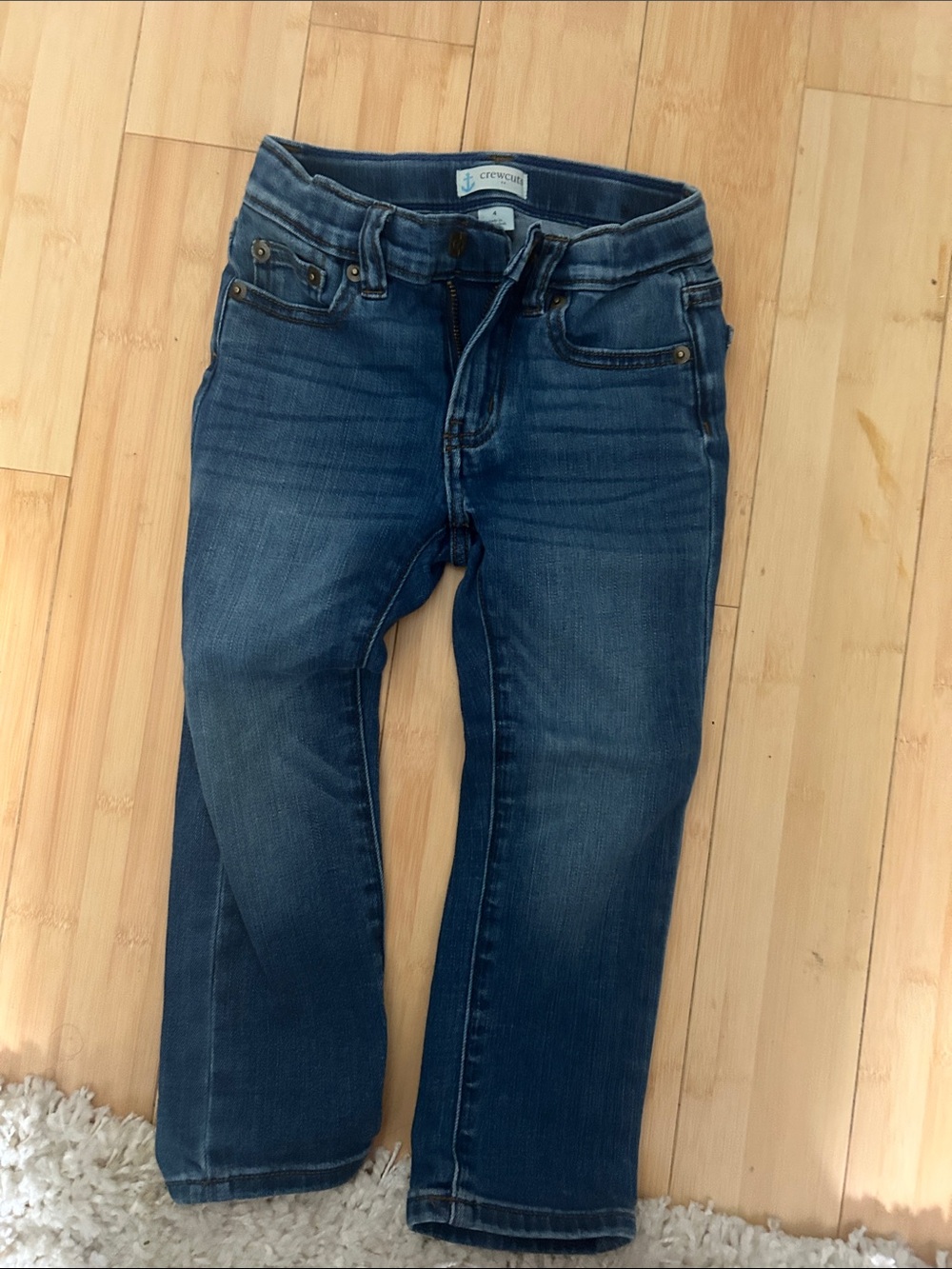 Crewcuts Straight-Leg Dark Blue Denim Jeans